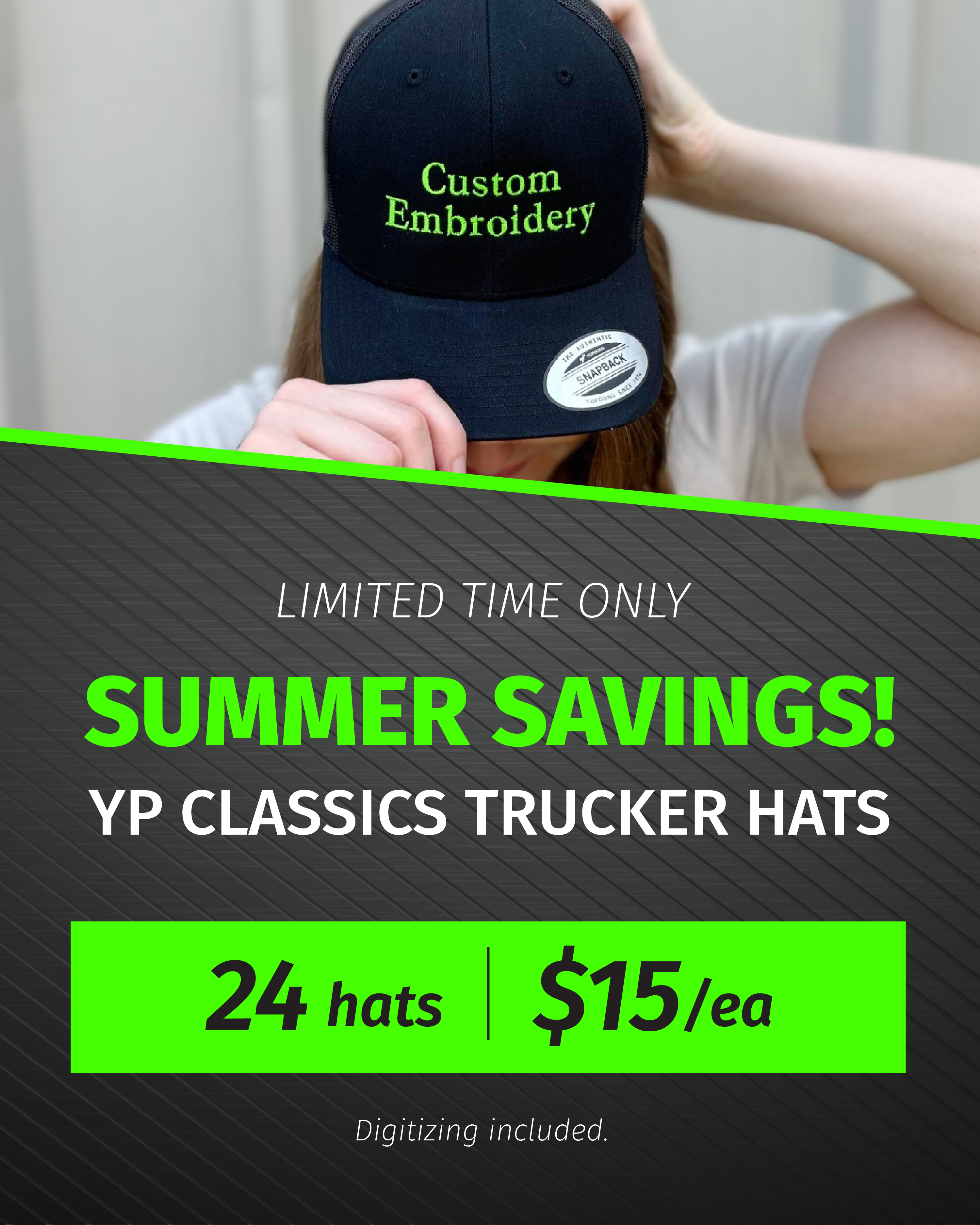 Summer Savings: Custom Trucker Hats for Just $15 Each!