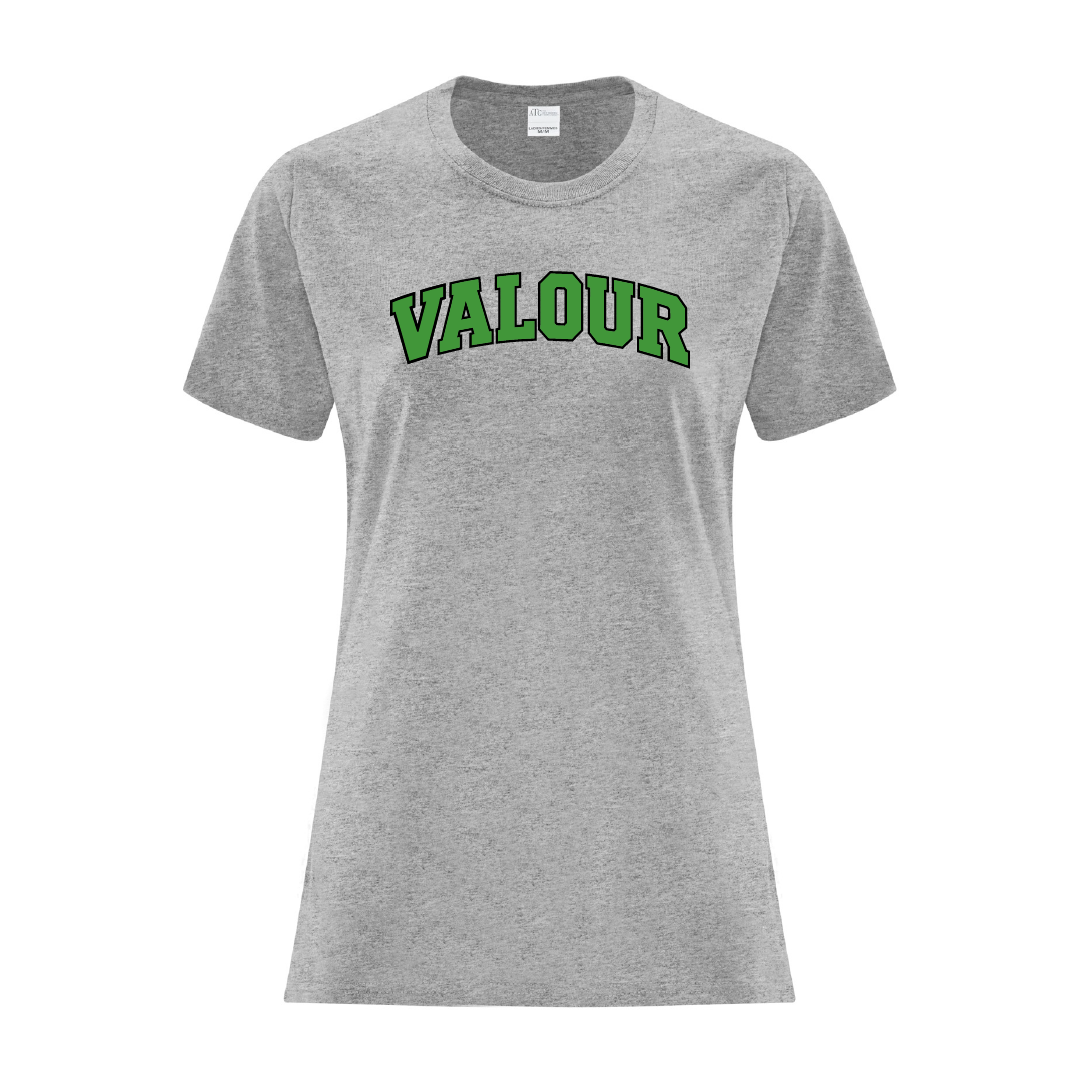 VALOUR - Ladies' Printed Cotton T-Shirt - Valour Varsity