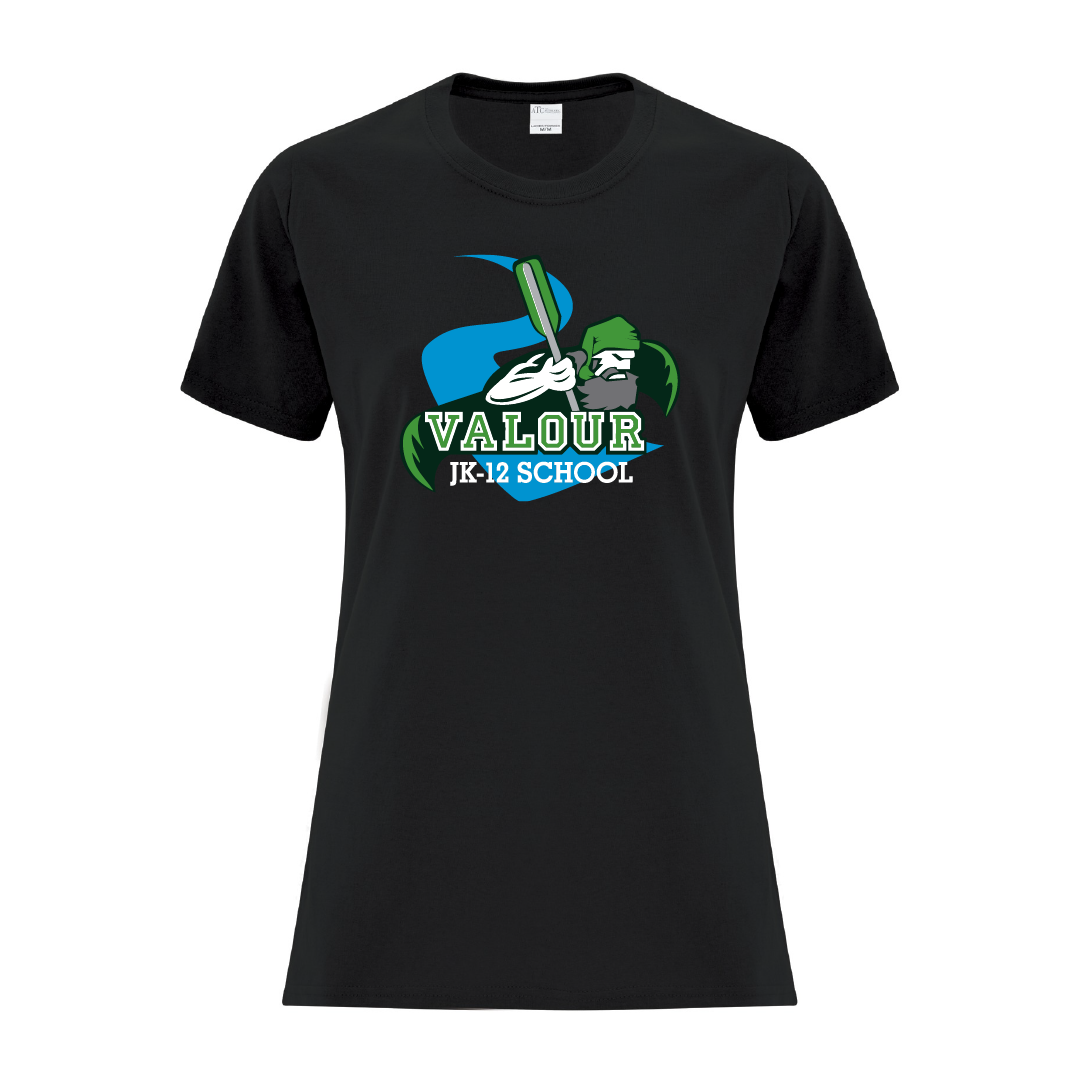 VALOUR - Ladies' Printed Cotton T-Shirt - Valour JK-12