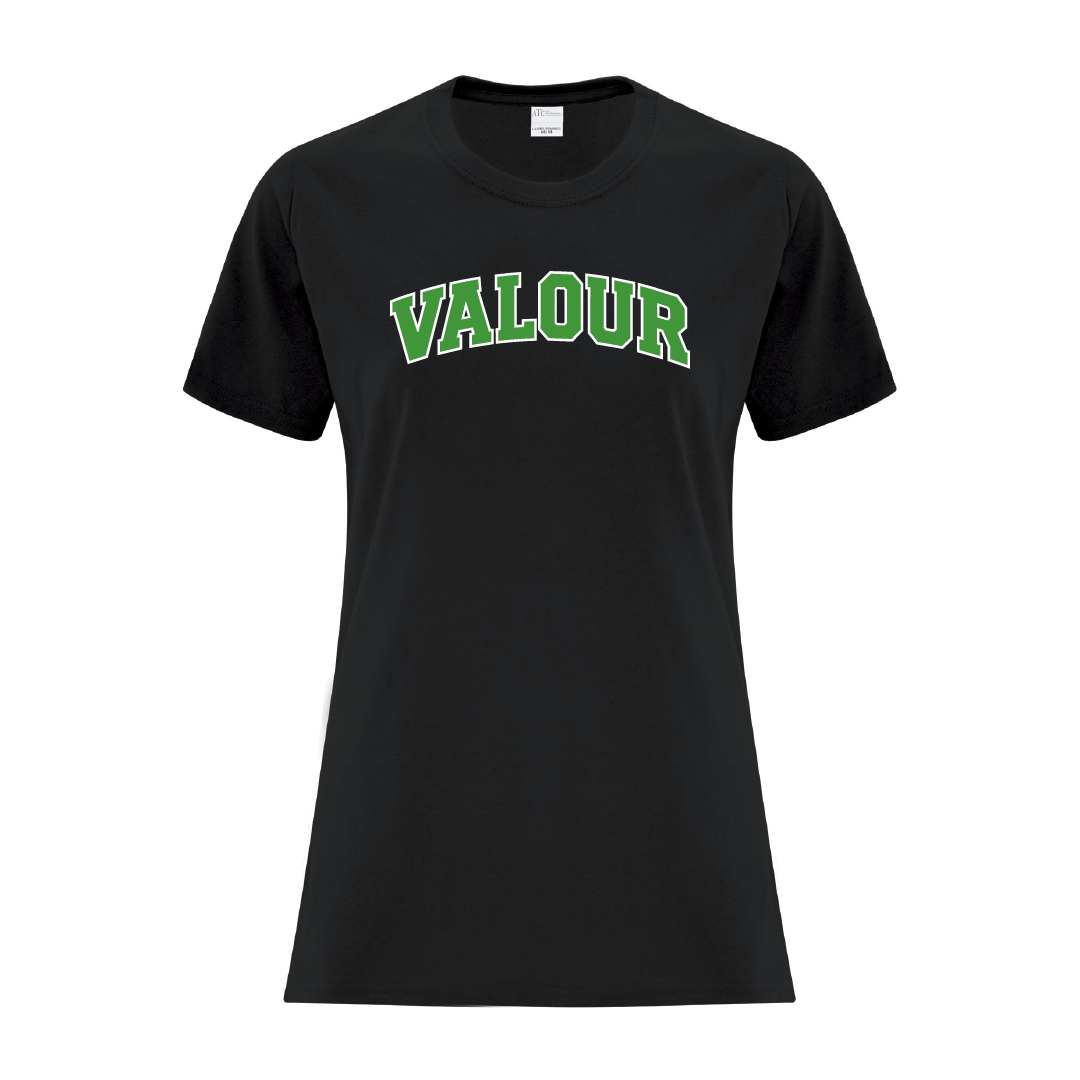 VALOUR - Ladies' Printed Cotton T-Shirt - Valour Varsity
