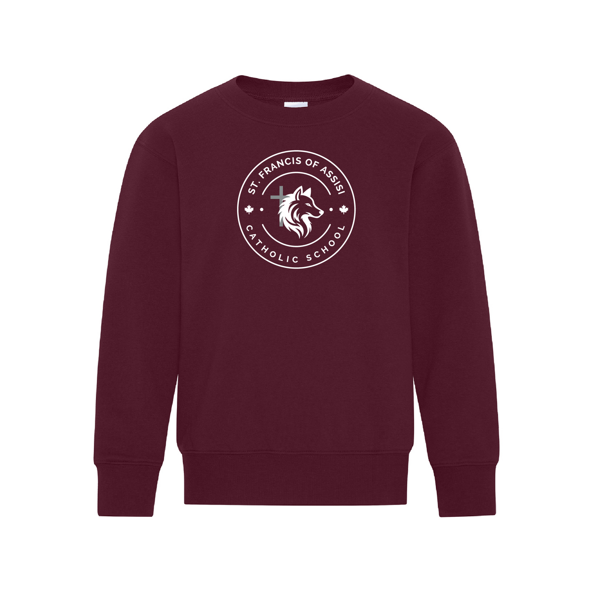 SFA Youth Crewneck - Maroon - Front Print