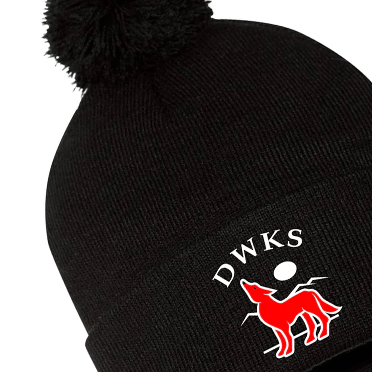 DWKS - Embroidered 12" Pom-Pom Knit Toque