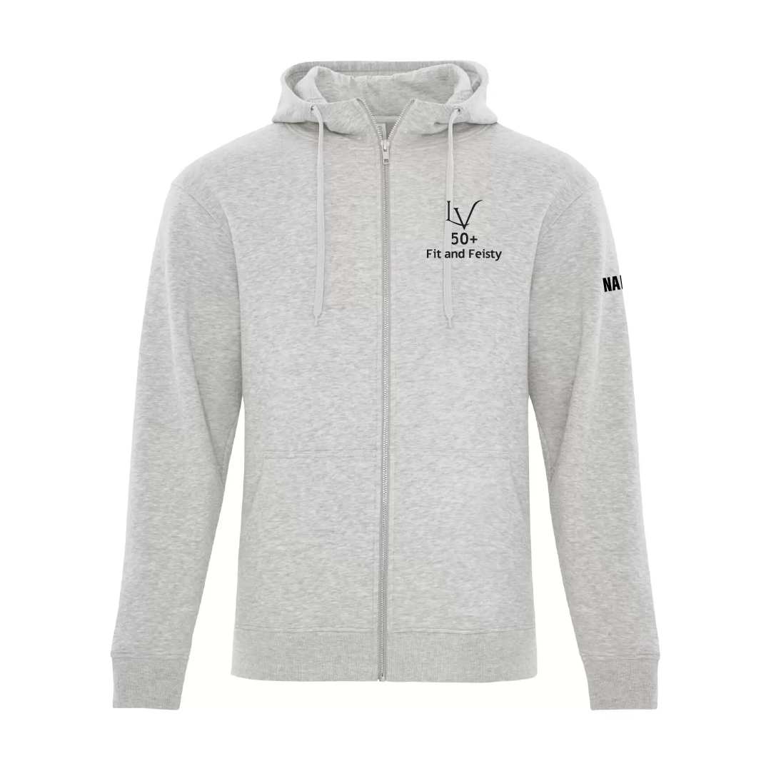 F&F - Sweat à capuche zippé brodé pour adulte