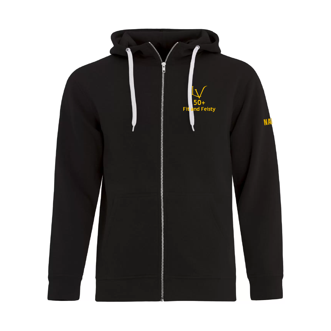 F&F - Sweat à capuche zippé brodé pour adulte