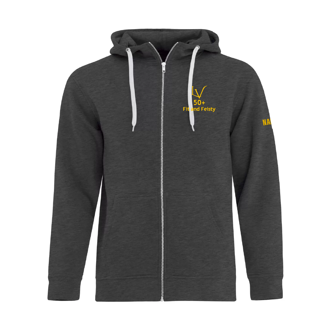 F&F - Sweat à capuche zippé brodé pour adulte