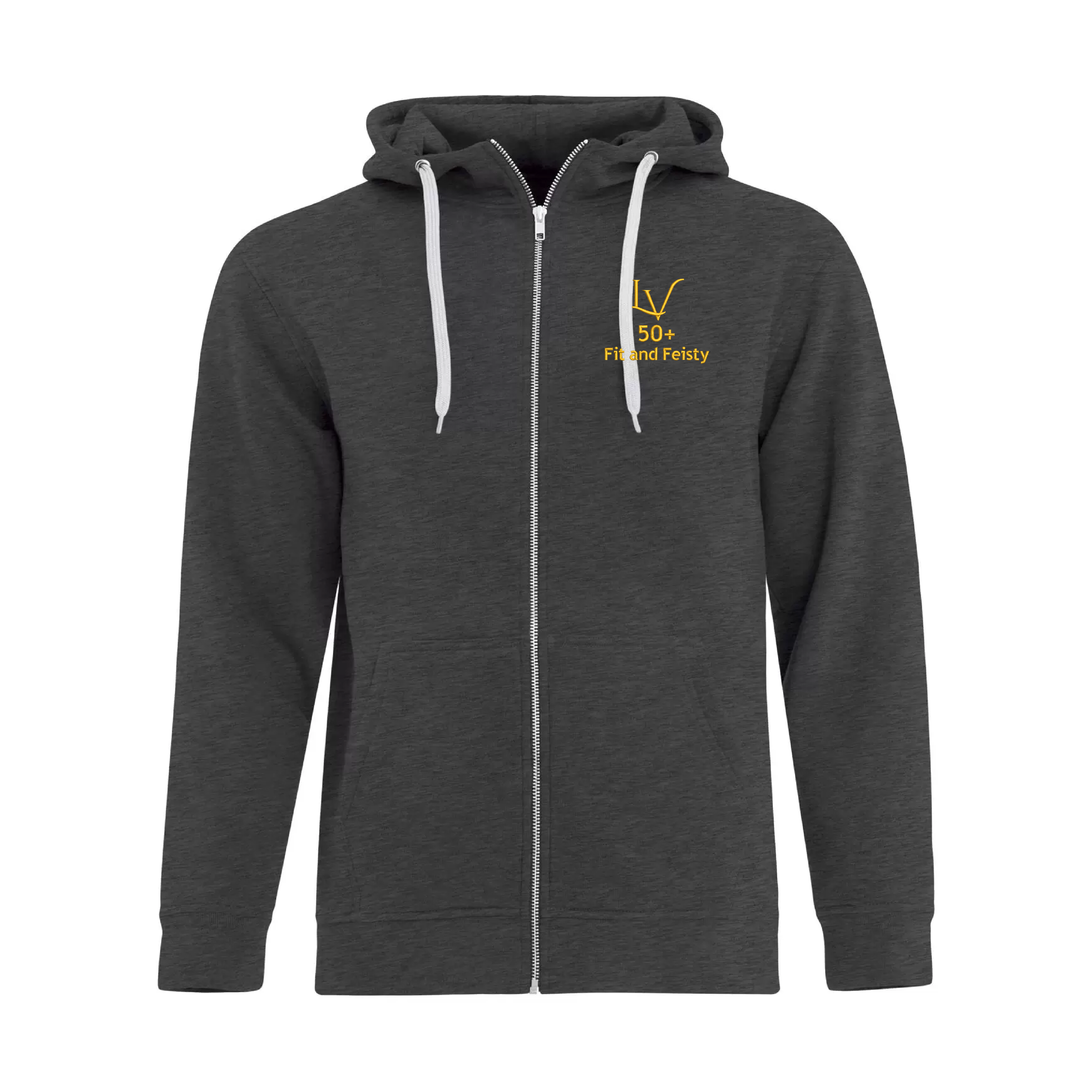 F&F - Embroidered Adult Zip Hoodie