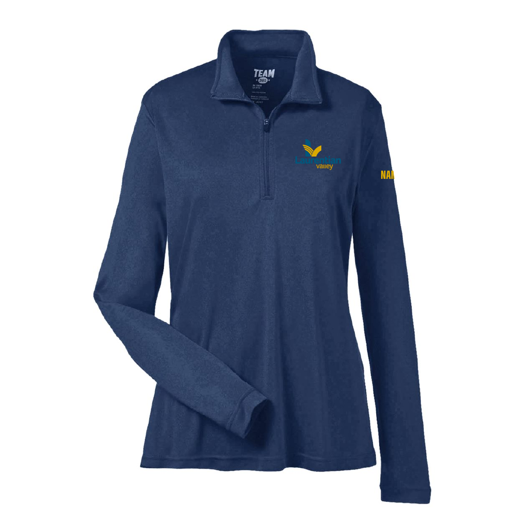 LV - Embroidered Ladies Performance 1/4 Zip Pullover