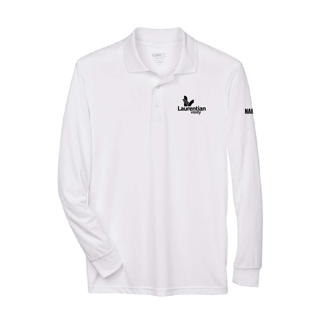 LV - Embroidered Adult Performance Long Sleeve Piqué Polo