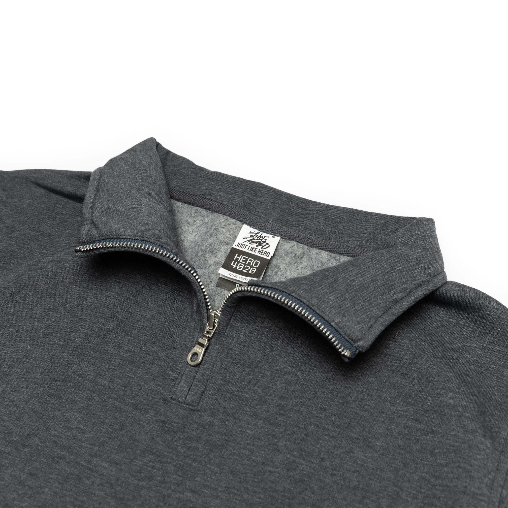 Sweat-shirt unisexe à fermeture éclair quart de tour HERO-4020