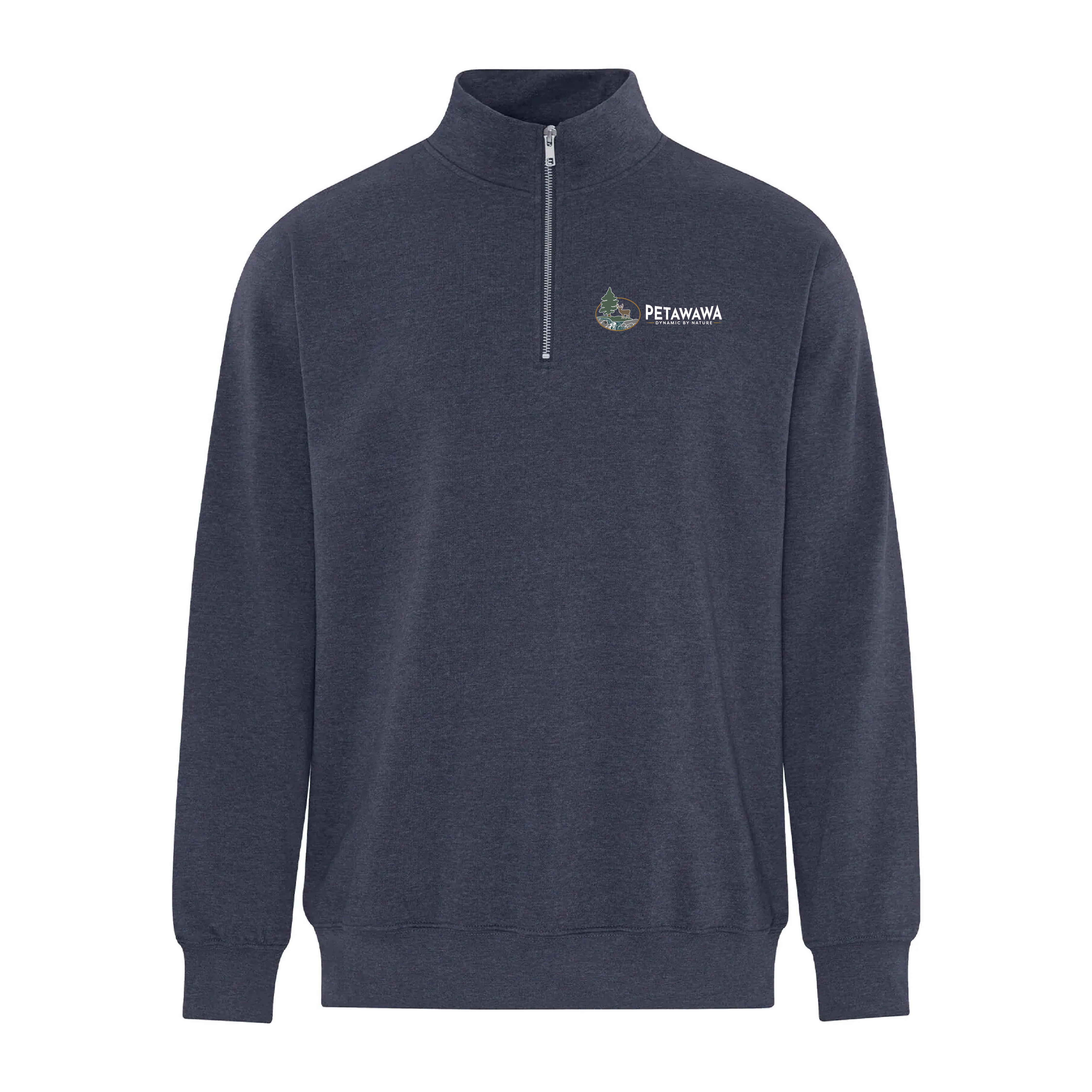 TOP - Printed Logo Unisex 1/4 Zip Sweater