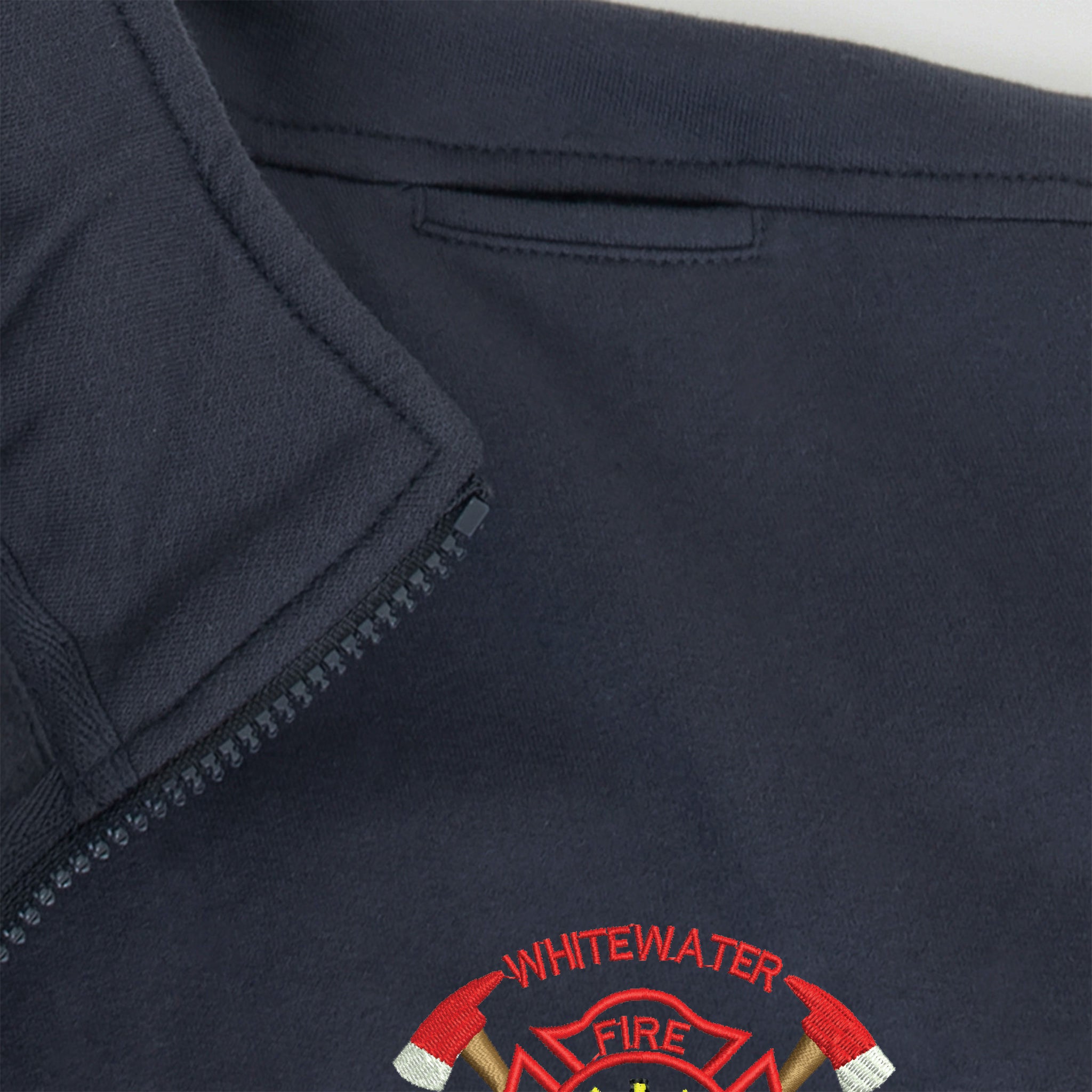 DWKS - Sweat-shirt vintage brodé avec fermeture éclair 1/4 - F2042