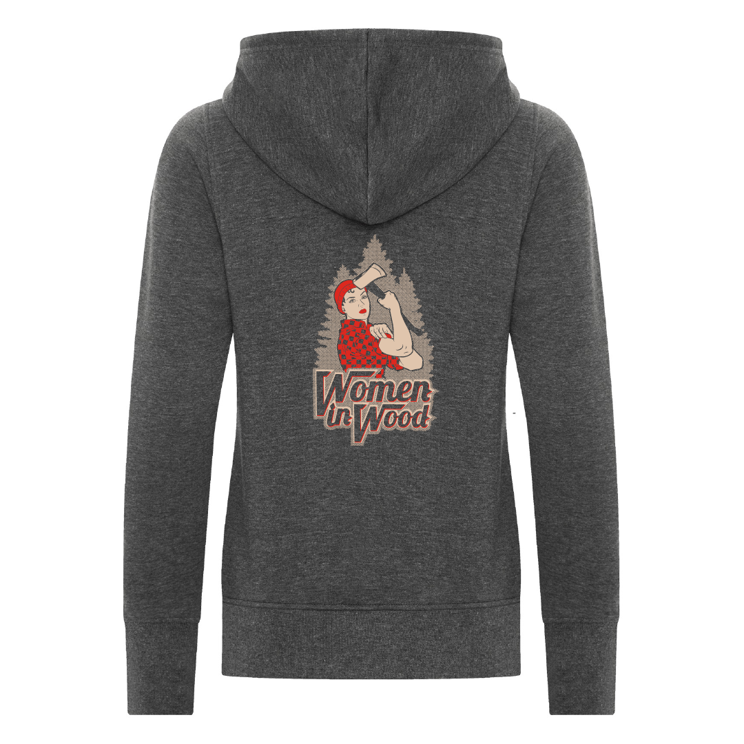 WIW Ladies' Printed Full Zip Hoodie