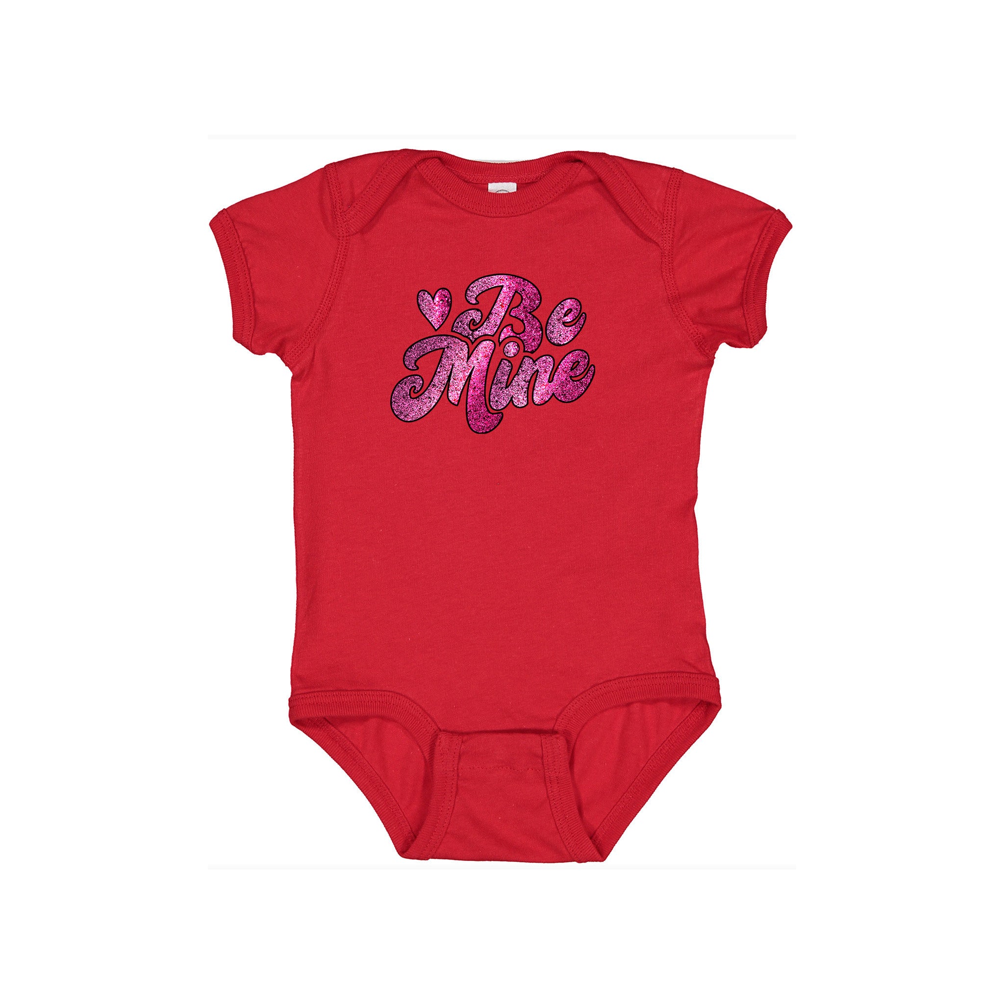 Be Mine Glitter Graphic Valentine’s Onesie