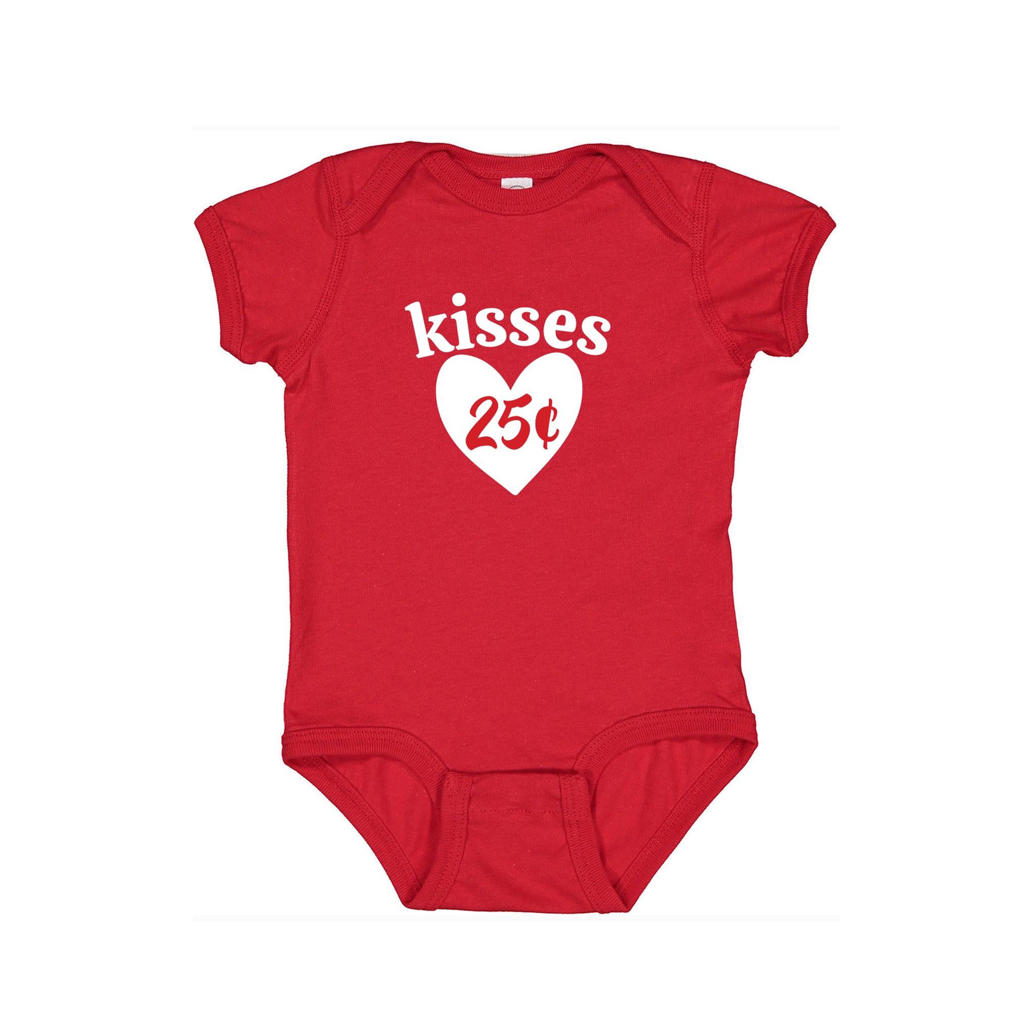 Bisous 25 Valentine Graphic Onesie