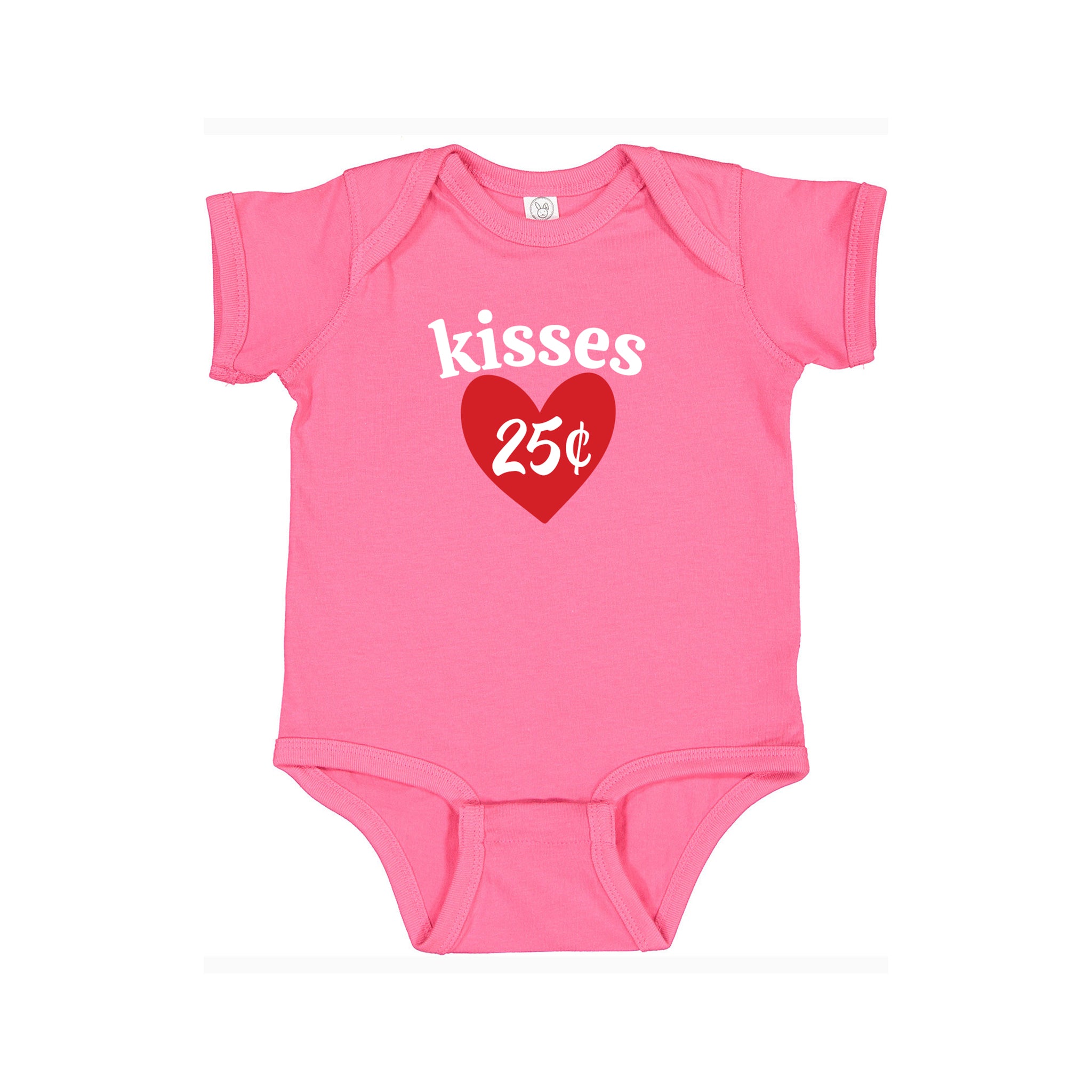 Bisous 25 Valentine Graphic Onesie