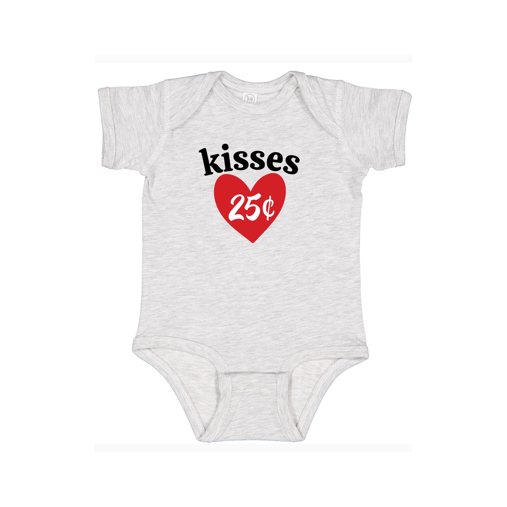 Bisous 25 Valentine Graphic Onesie