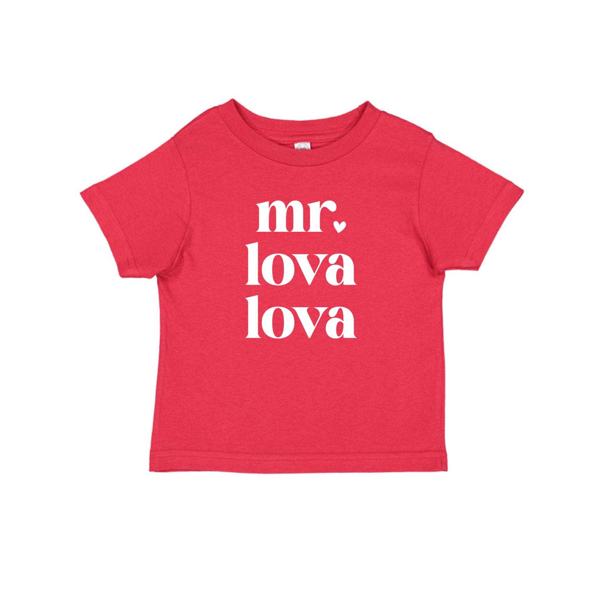 Chemise de Saint-Valentin pour tout-petits graphiques Mr. Lova Lova