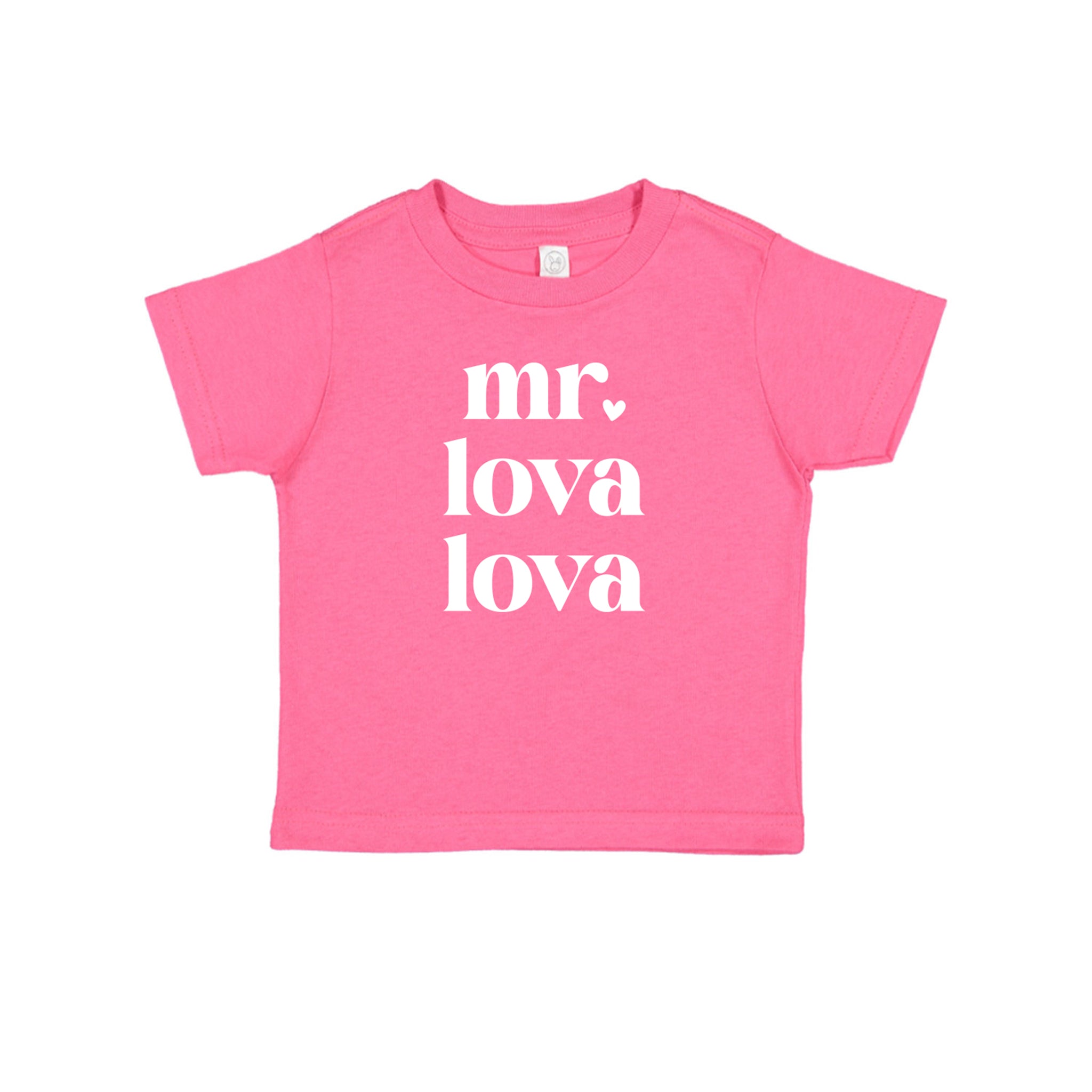 Chemise de Saint-Valentin pour tout-petits graphiques Mr. Lova Lova