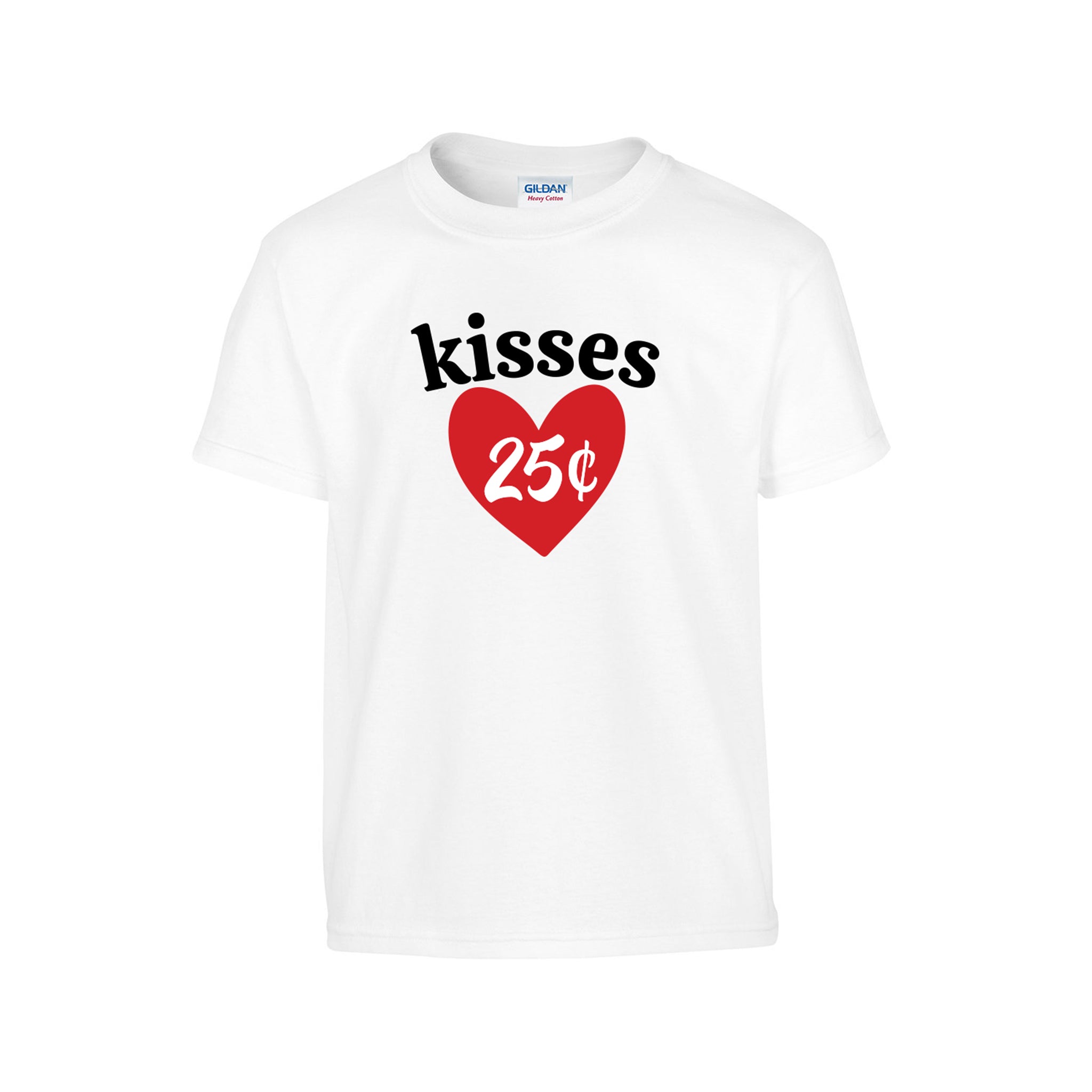 Bisous 25 Chemise de Saint-Valentin pour enfants graphiques