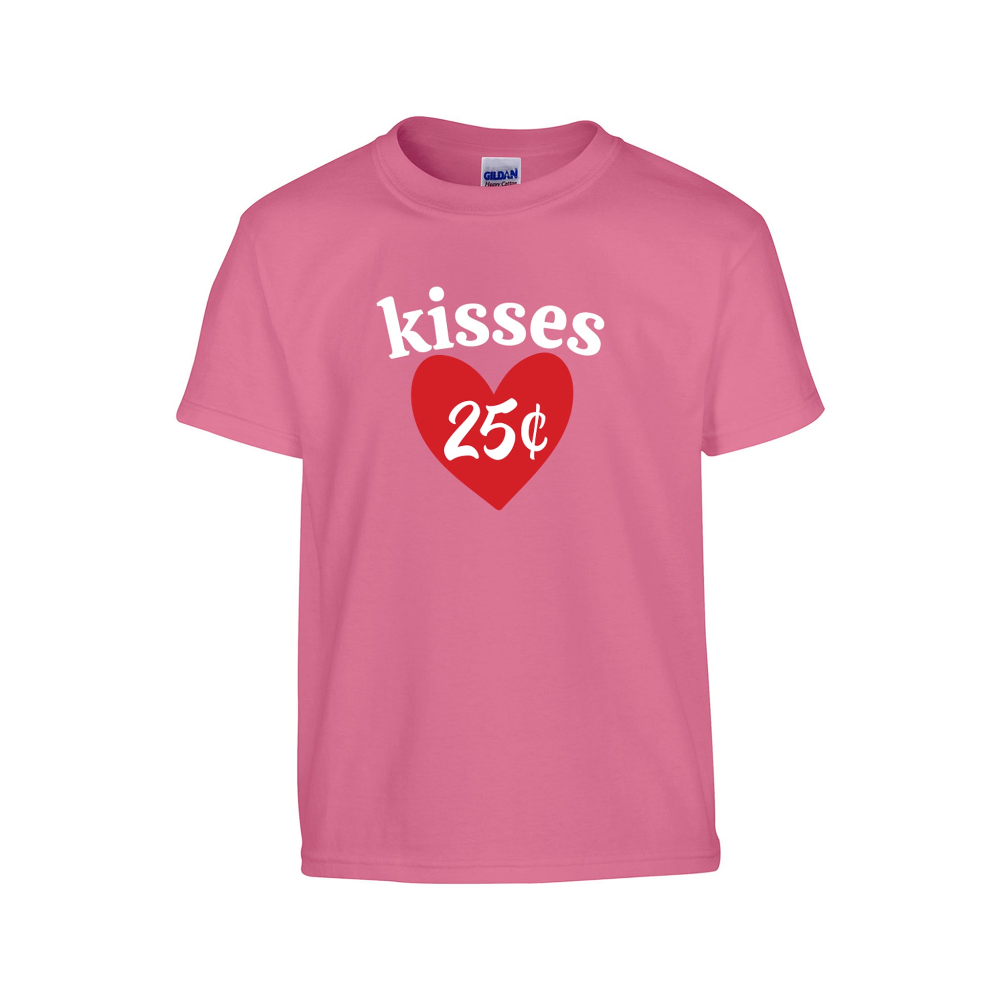 Bisous 25 Chemise de Saint-Valentin pour enfants graphiques