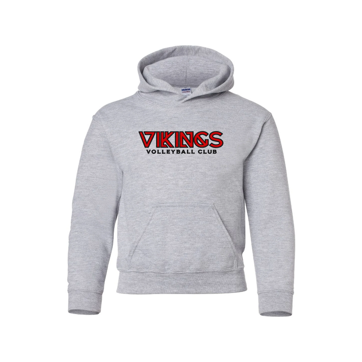 Vikings 18500B sport grey youth hoodie - applique front