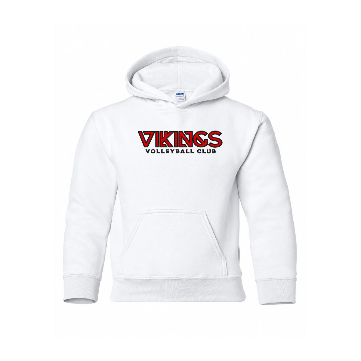 Vikings 18500B white youth hoodie - applique front