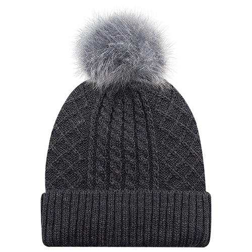 Women's Faux Fur Pom Pom Toque - 1E140L