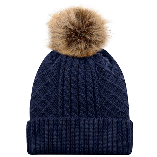 Women's Faux Fur Pom Pom Toque - 1E140L