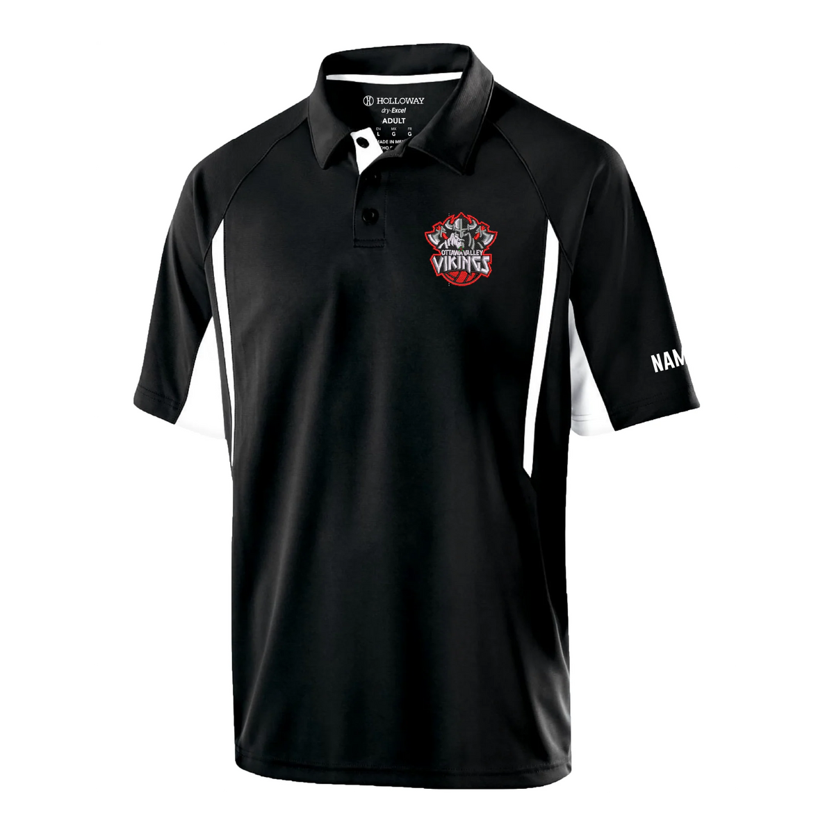 Vikings 222530 unisex polo - black