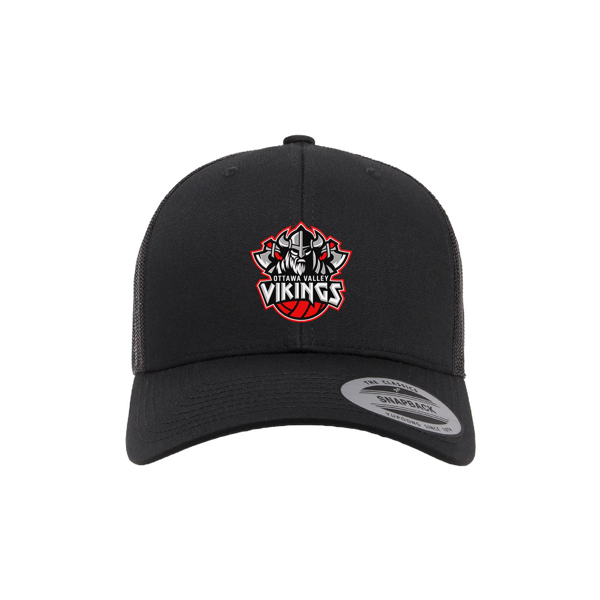 Vikings 6606 black trucker hat - logo