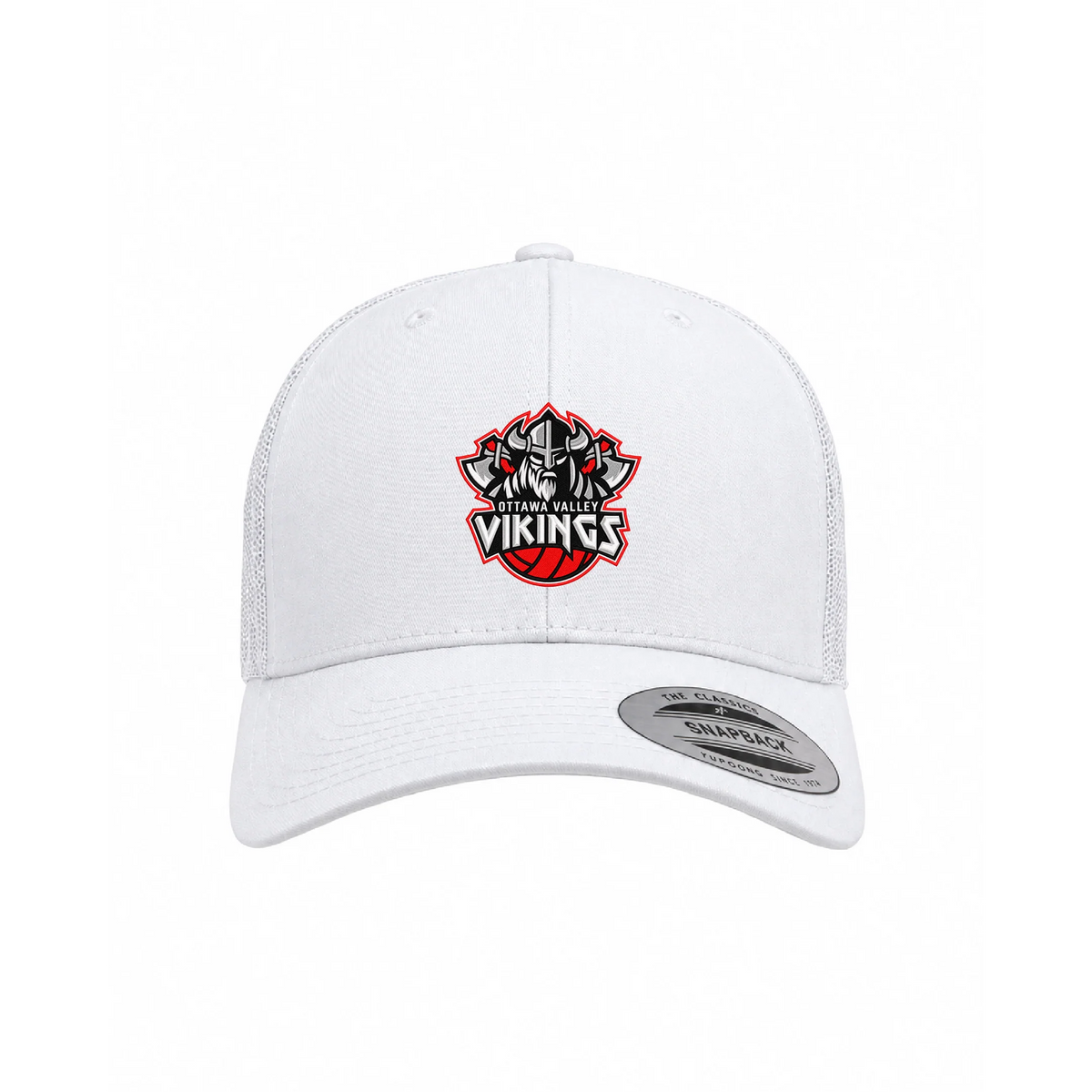 Vikings 6606 white trucker hat - logo