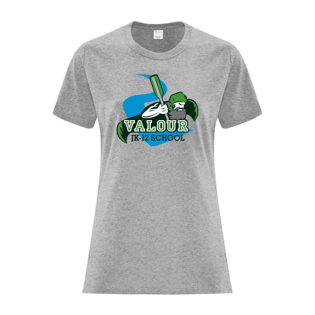 VALOUR - Ladies' Printed Cotton T-Shirt - Valour JK-12