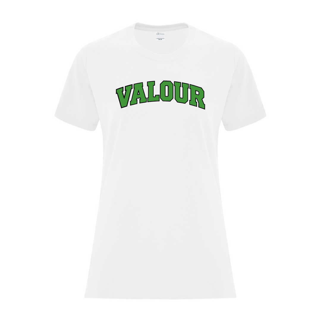 VALOUR - Ladies' Printed Cotton T-Shirt - Valour Varsity
