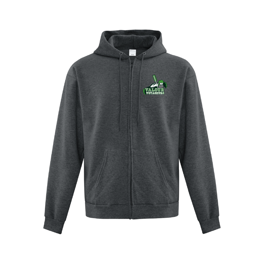 VALOUR - Unisex Printed Full-Zip Hoodie - Valour Voyageurs