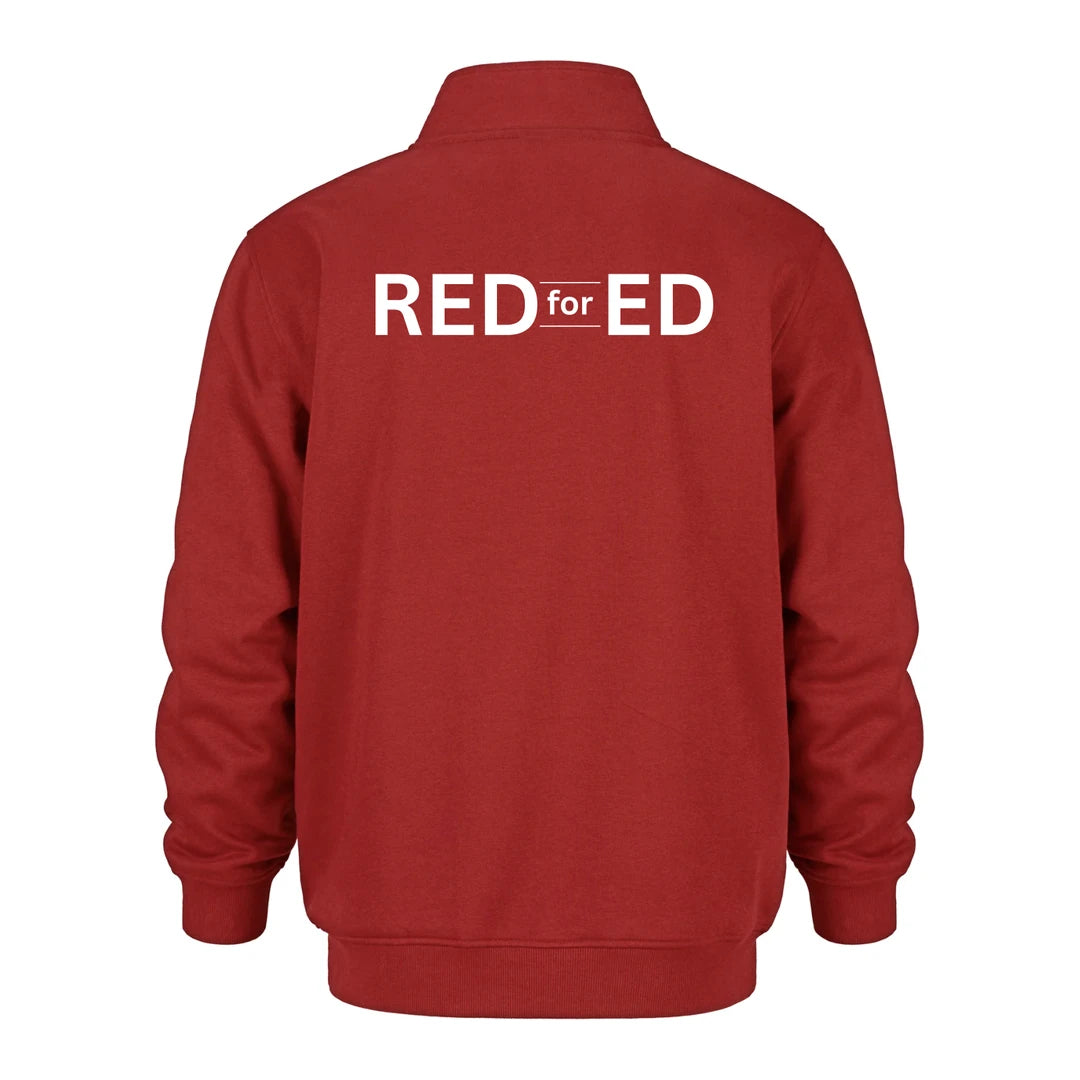 COPE 103 Red for Ed 1/4 Zip - Back