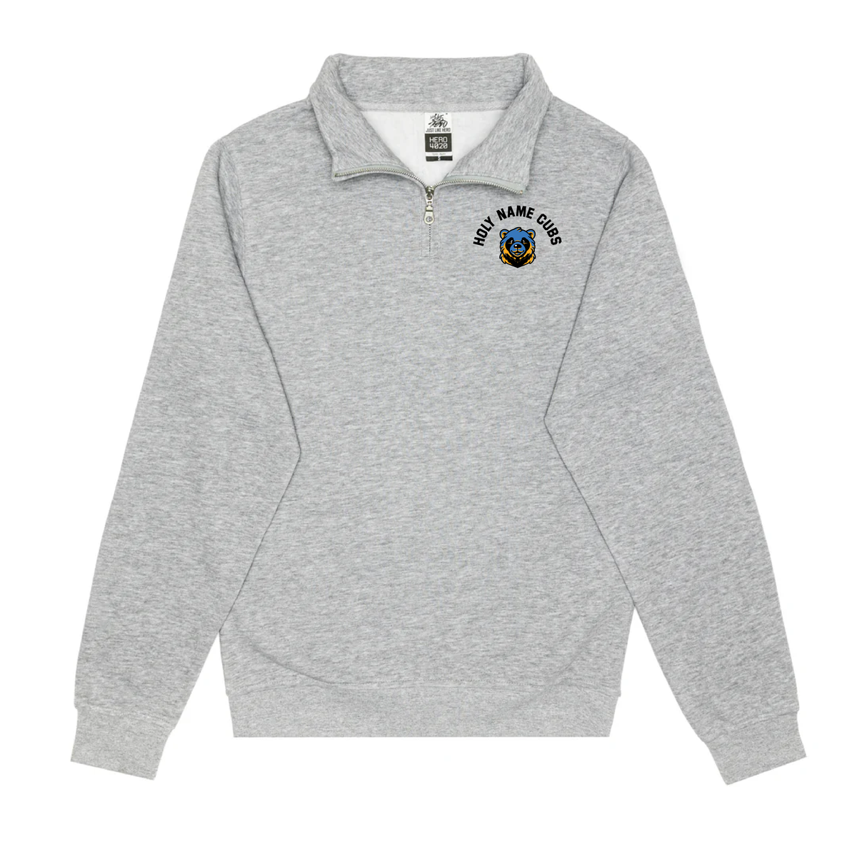 HNS - Sweat-shirt brodé 1/4 zip pour adulte