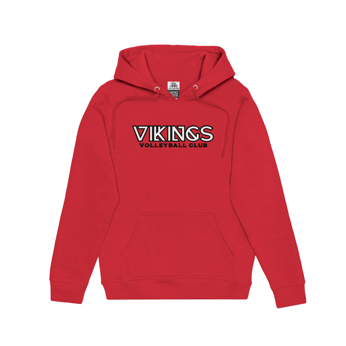 Vikings HERO-2020 red hoodie - applique front
