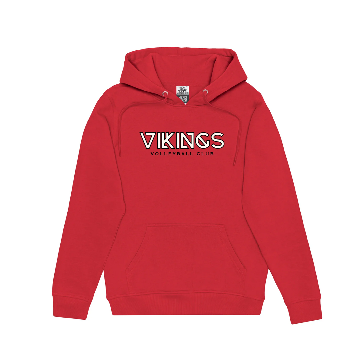 Vikings HERO-2020 red hoodie - printed front