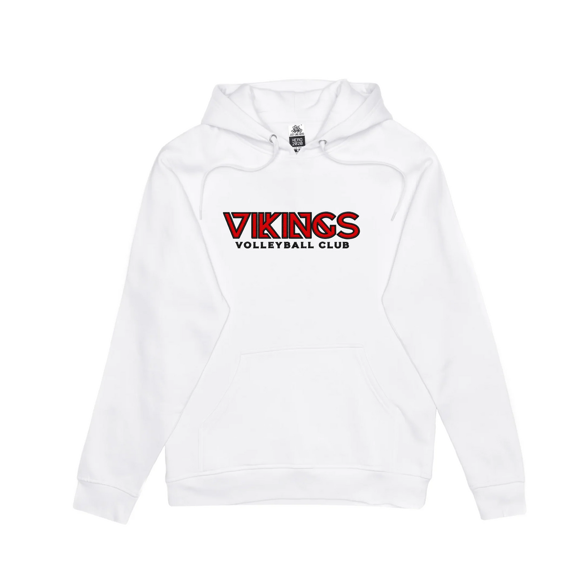 Vikings HERO-2020 white hoodie - applique front