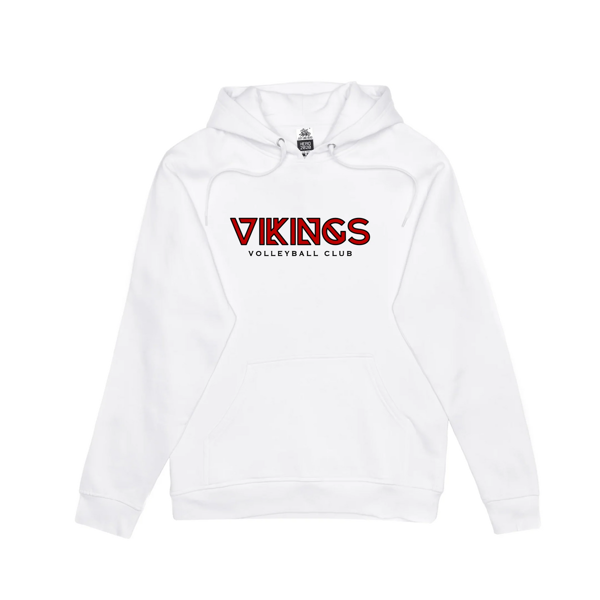 Vikings HERO-2020 white hoodie - printed front