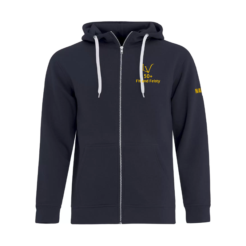 F&amp;F - Sweat à capuche zippé brodé pour adulte