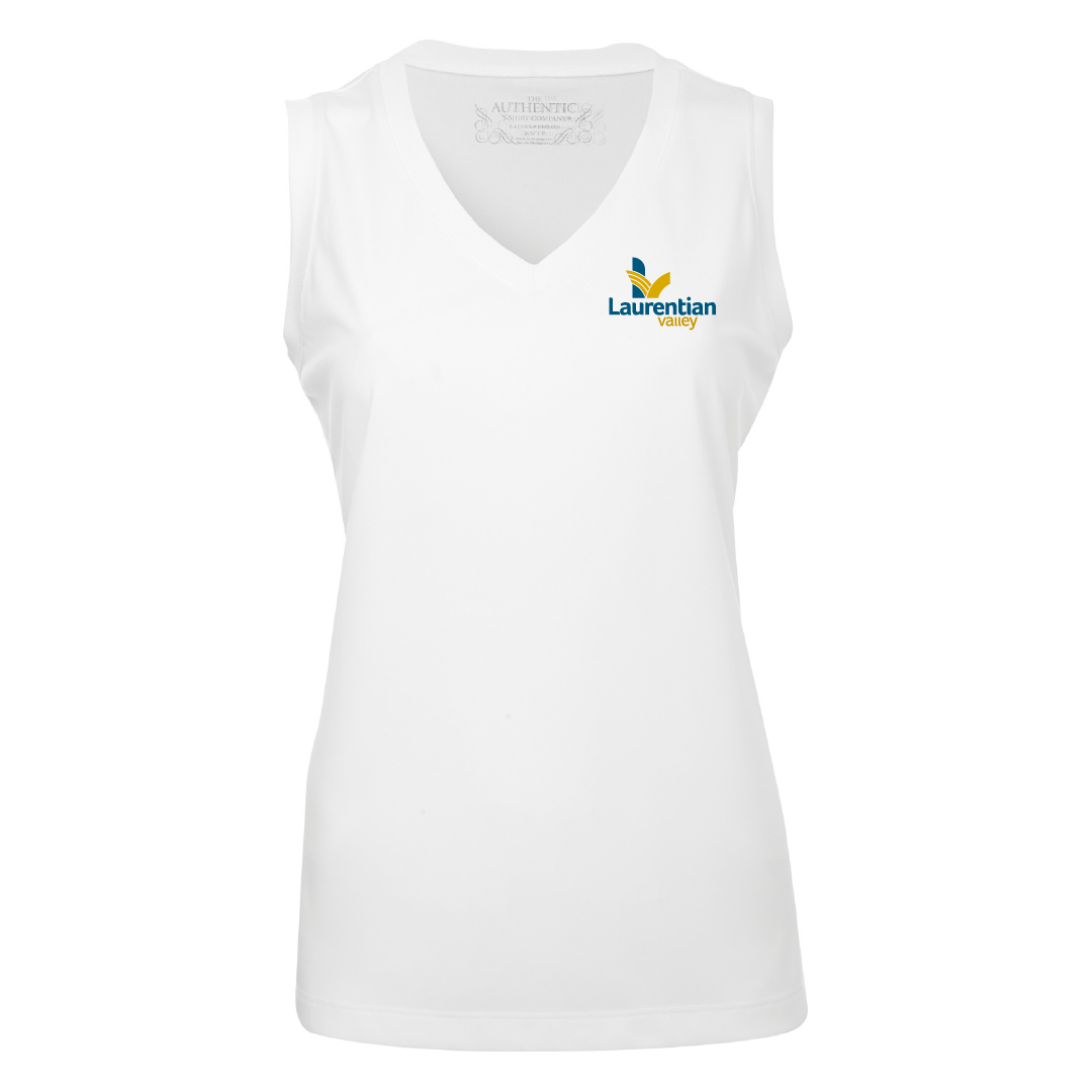 LV - Printed Ladies Performance Sleeveless V-Neck