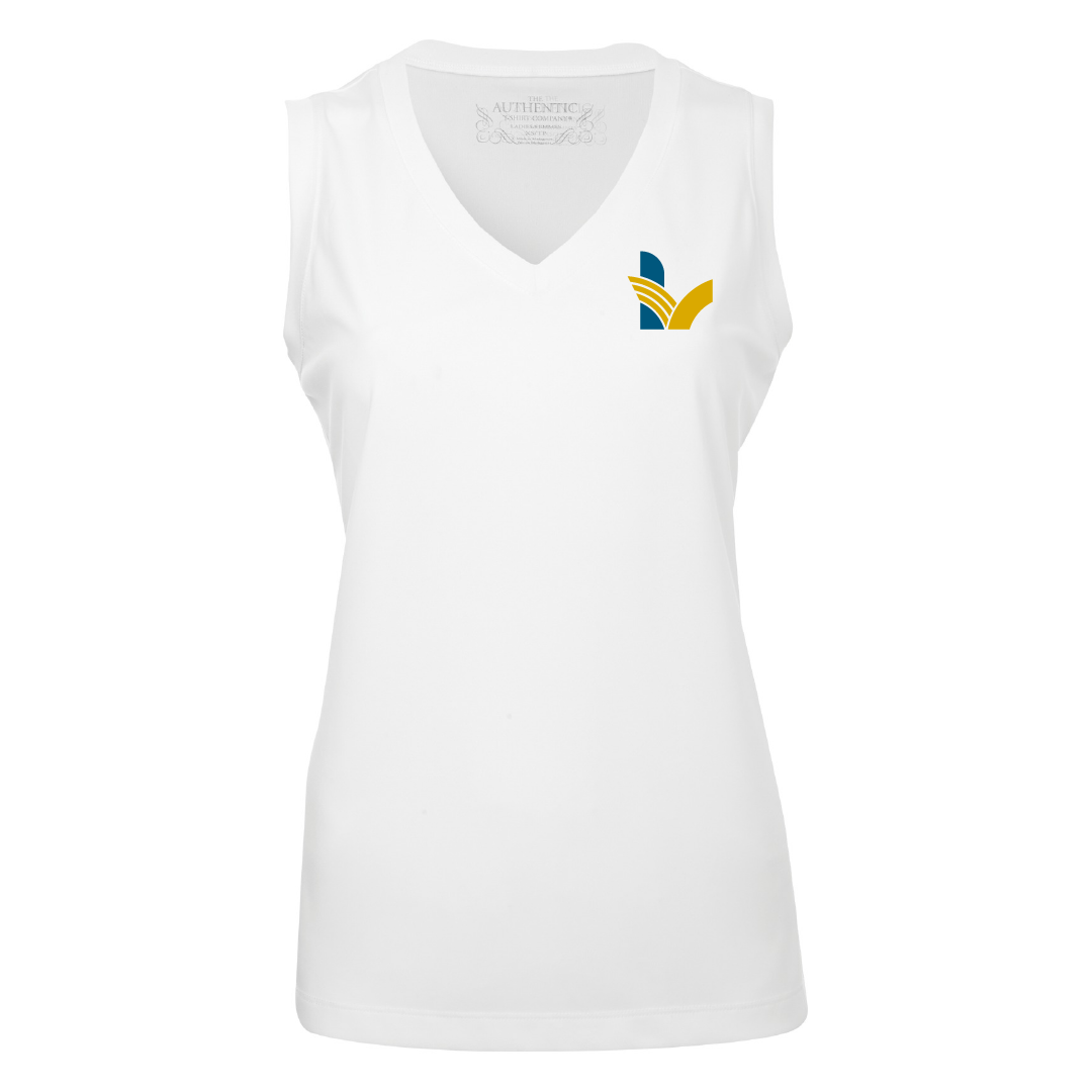 LV - Printed Ladies Performance Sleeveless V-Neck