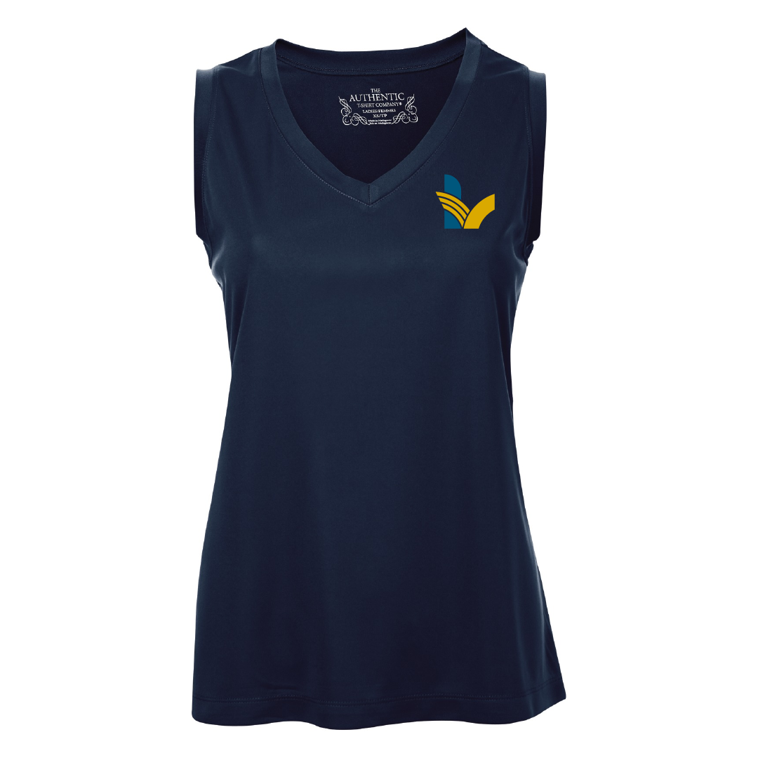 LV - Printed Ladies Performance Sleeveless V-Neck