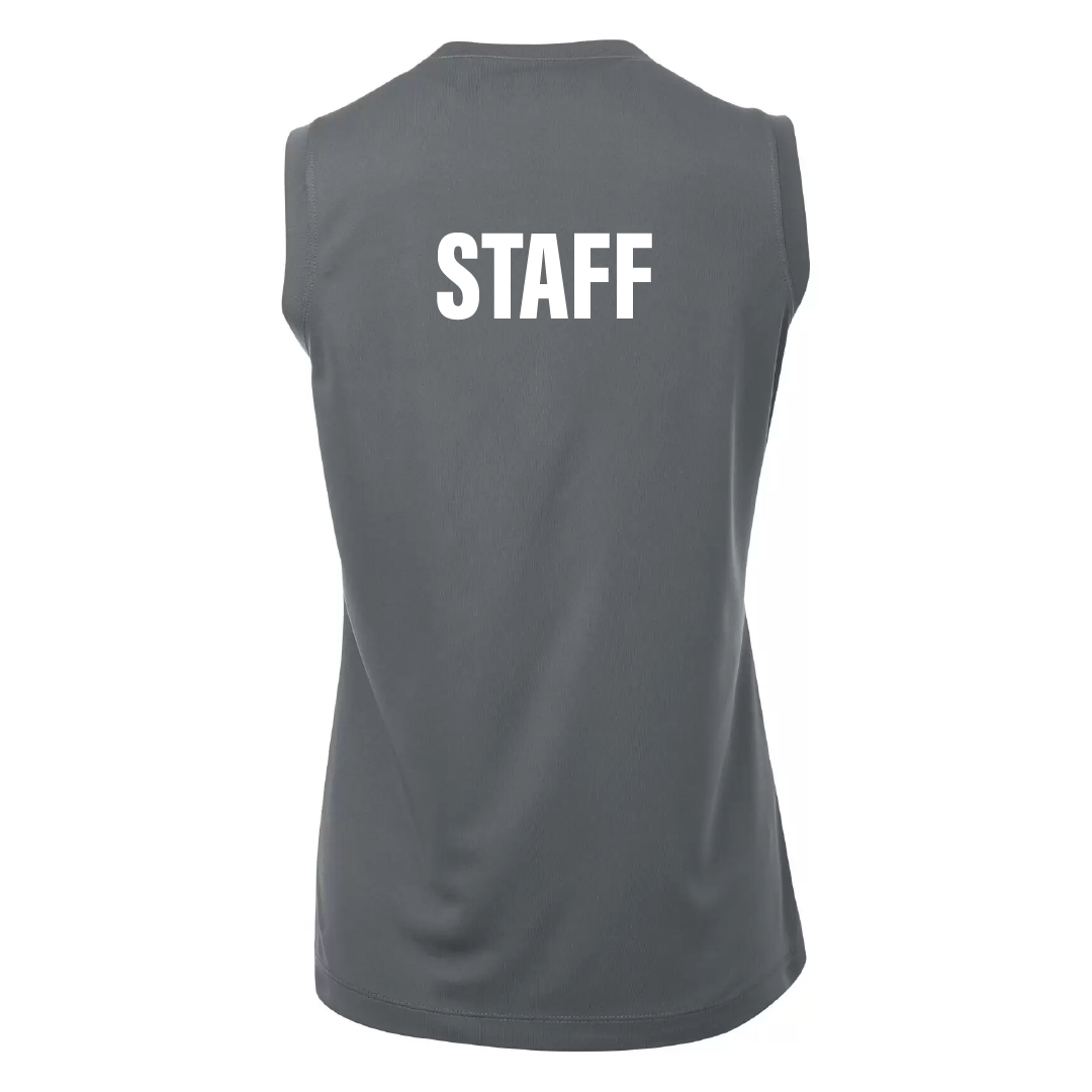 LV - Printed Ladies Performance Sleeveless V-Neck