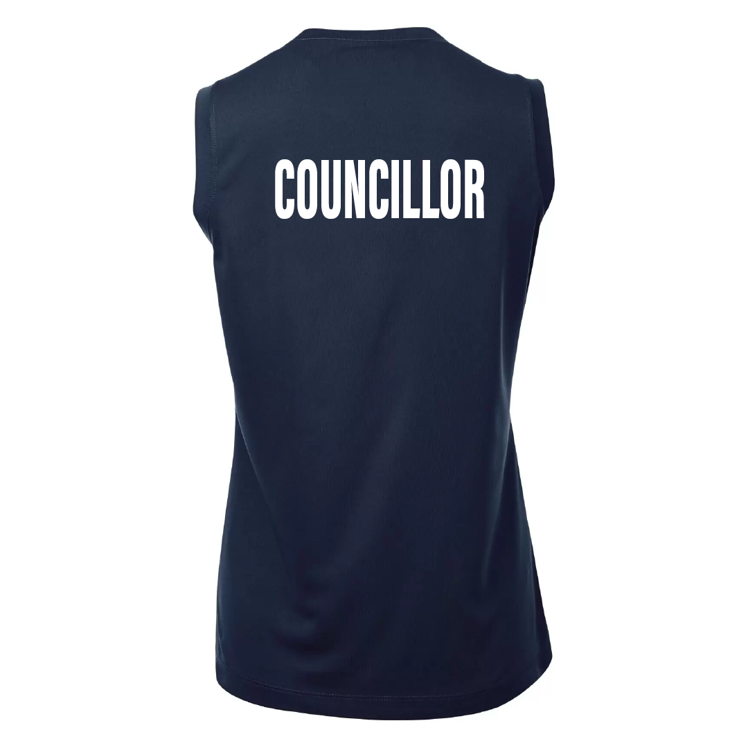 LV - Printed Ladies Performance Sleeveless V-Neck