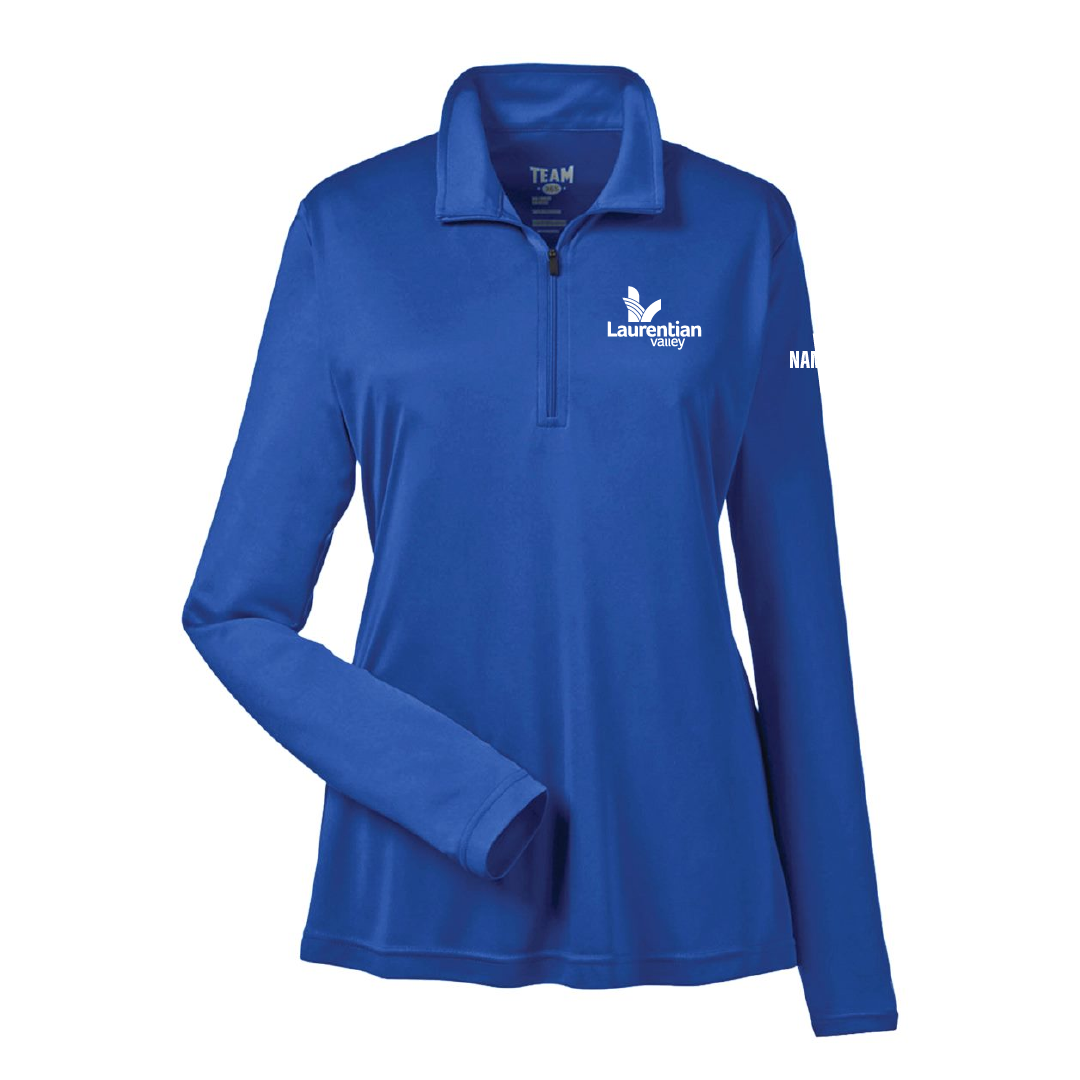 LV - Embroidered Ladies Performance 1/4 Zip Pullover