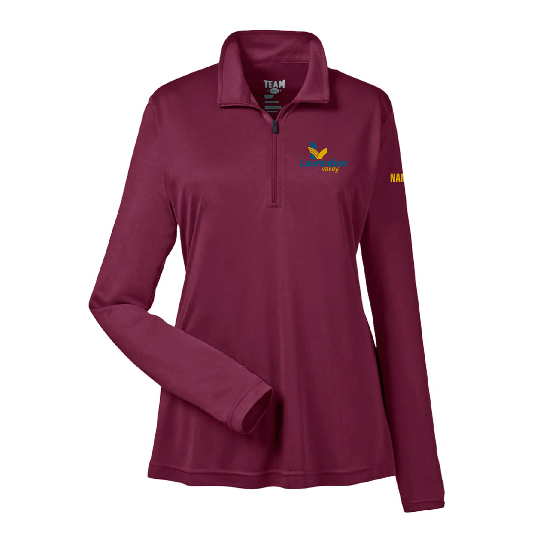 LV - Embroidered Ladies Performance 1/4 Zip Pullover