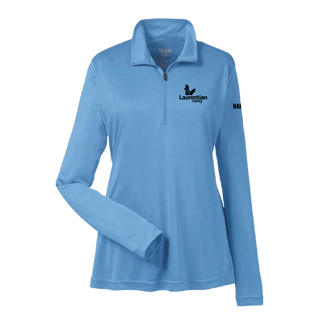 LV - Embroidered Ladies Performance 1/4 Zip Pullover