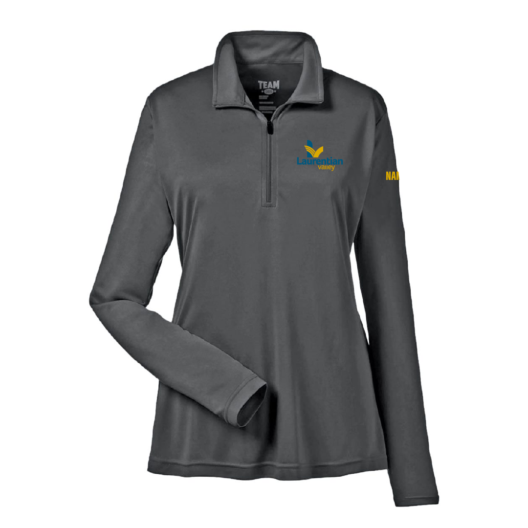 LV - Embroidered Ladies Performance 1/4 Zip Pullover